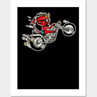 Devil Beatnik Rider Tattoo Design Posters and Art